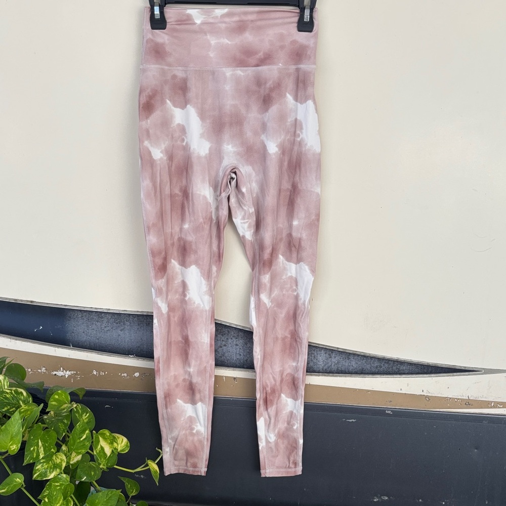 BuffBunny Pink and White Tie-Dye Leggings